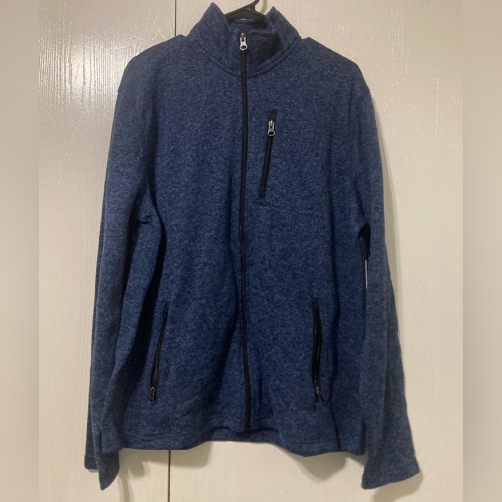 Sonoma - Men's Collared Long Sleeve Fleece Full-Zip Sweater - Size XL - NWT